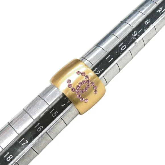 CHANEL Authentic Gold Logo Ring - Picture 8 of 8